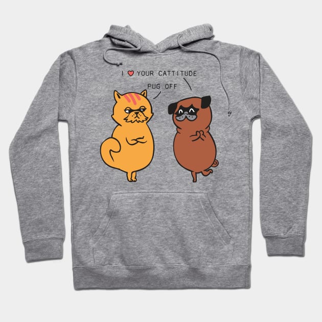 Cat attitude Hoodie by huebucket